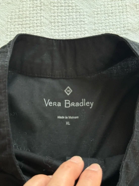 Black Relaxed Utility Jacket Lightweight Minimalist Vera Bradley XL - Picture 2 of 14